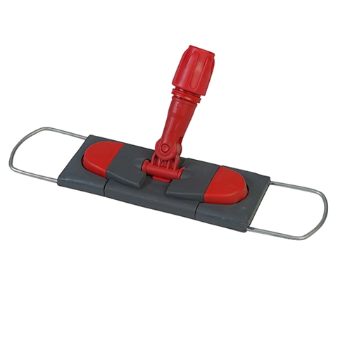 Держатель мопов складной рамочный, металл, крепление карман, две педали, 40х10 см, цвет красный - CD185-R