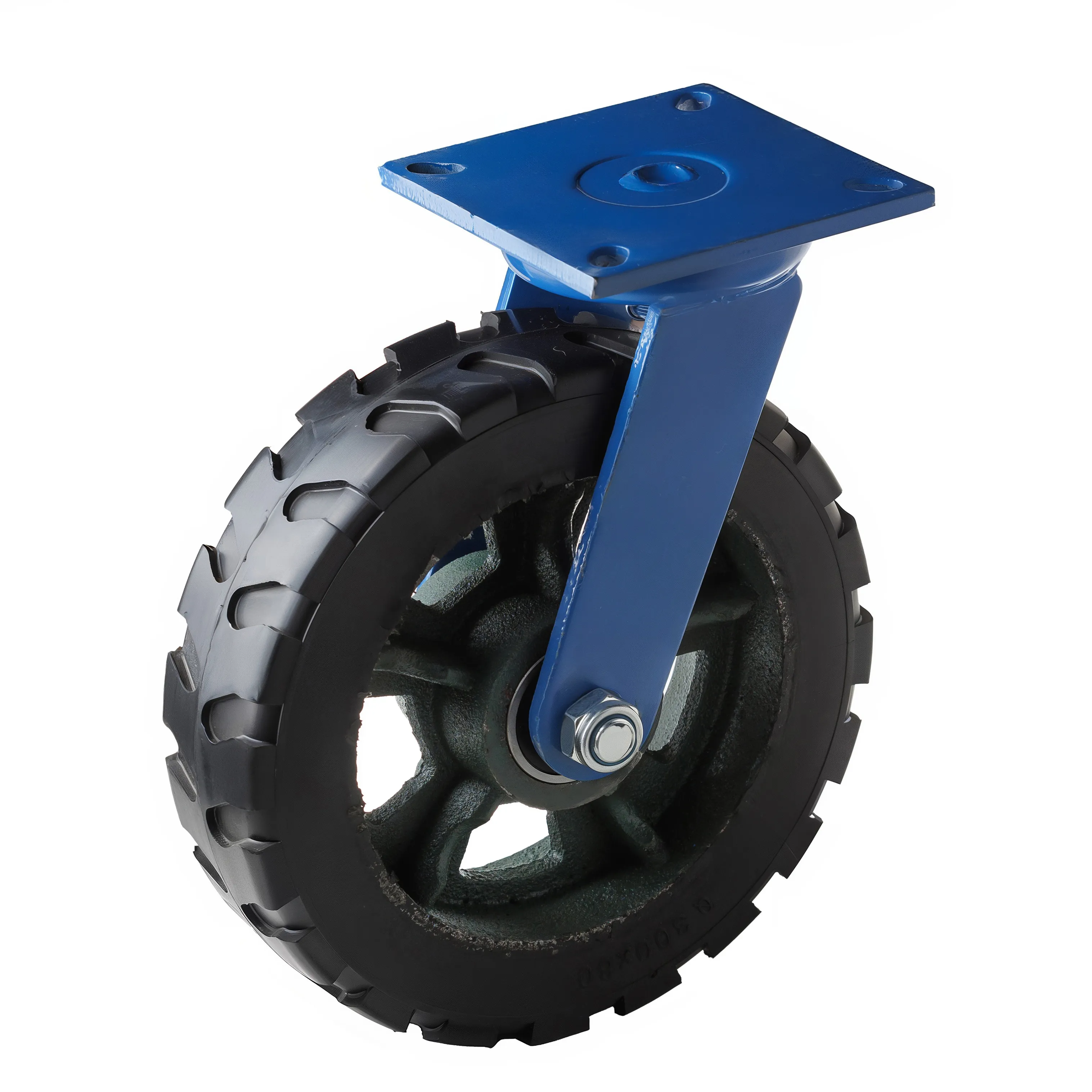 Сверхбольшегрузное обрезиненное колесо 300мм, максимальная нагрузка 1000 кг, поворотное, шариковые подшипники - SHd 95